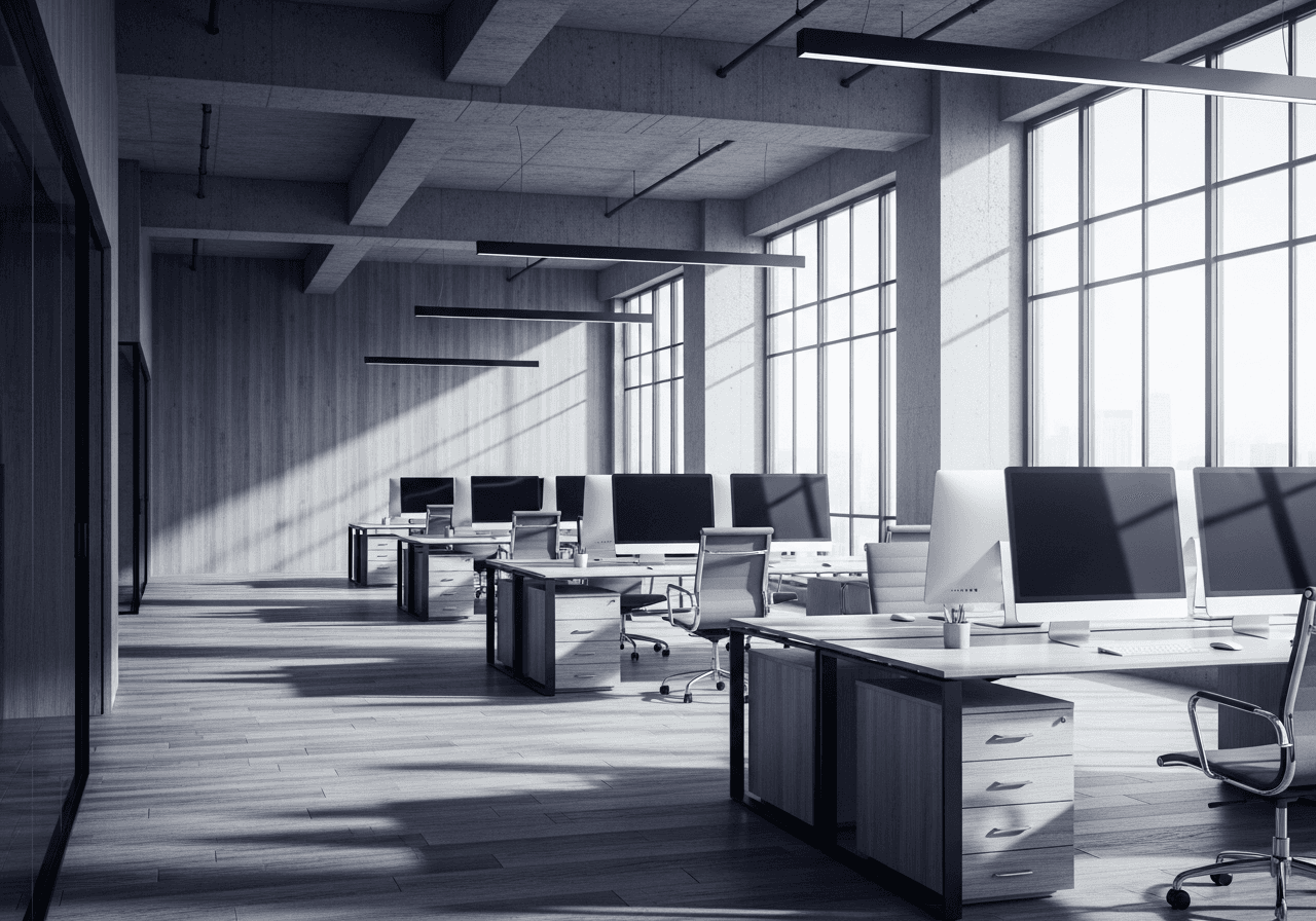 Modern team workspace prepared for a sales planning session